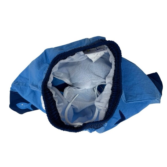 Florence Eiseman Boy's 18M Sailboat Swim Trunks Blue Embroidered Ocean Appliqué - Picture 4 of 7